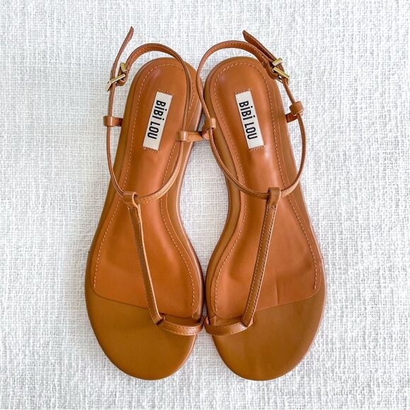 Bibi Lou leather T-strap sandals. - Picture 3 of 12